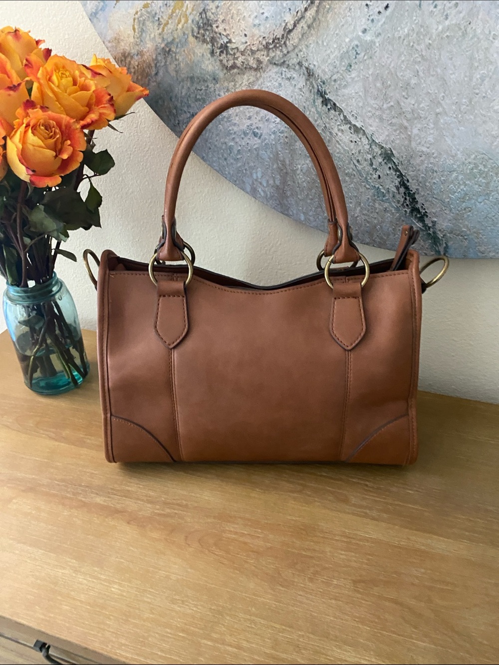 Frye & Co. Core Satchel in the Cognac. - Picture 4 of 6